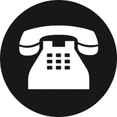 Black and white telephone